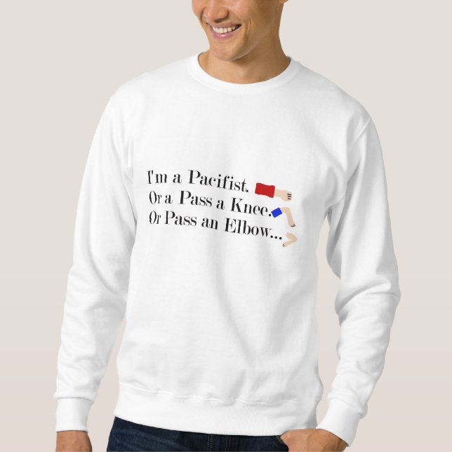 Sweatshirt Humour pacifiste mixed martial art (Devant)