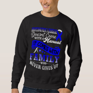 Sweatshirt Huntington's Disease Awareness Blue Ribbon Family