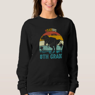 Sweatshirt Hurlant Dans La 8e Année Dinosaure 1er Jour De Ren