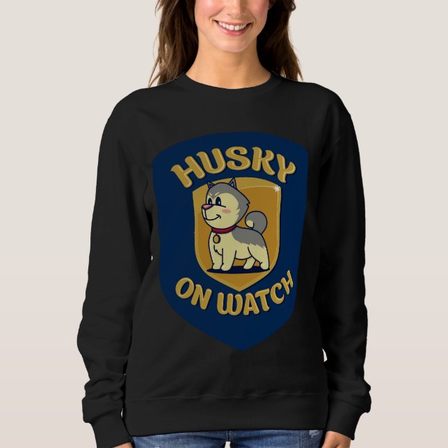 Sweatshirt Husky On Watch (Devant)