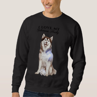 Sweatshirt Husky Sibérien Et Rose