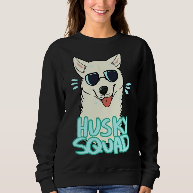Sweatshirt Husky Squad White (Devant)