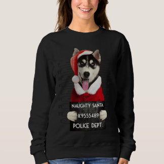 Sweatshirt Husky Syberian Père Noël Noël