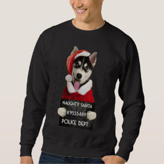 Sweatshirt Husky Syberian Père Noël Noël