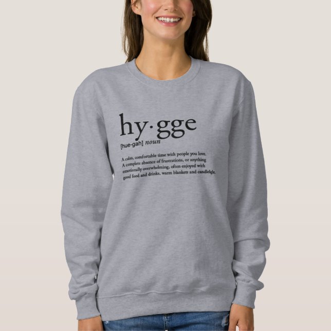 Sweatshirt Hygge Definition Cozy Winter Comfort minimalist  (Devant)