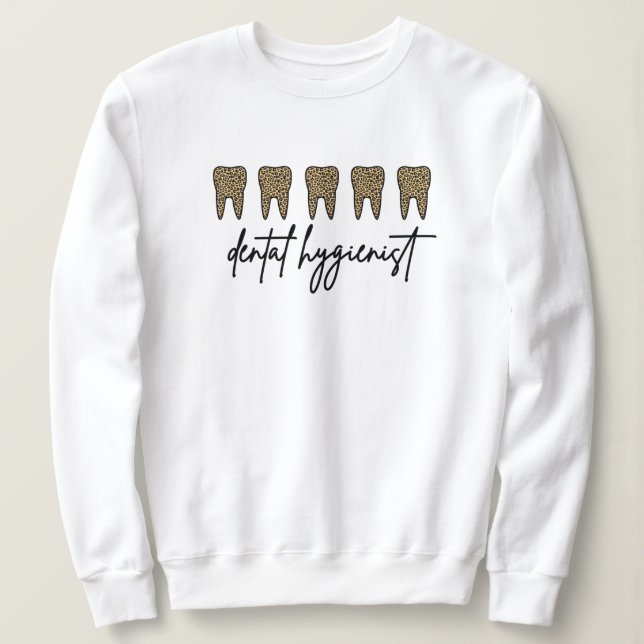 Sweatshirt Hygiéniste dentaire | RDH Dentist Cheetah cadeaux  (Design devant)