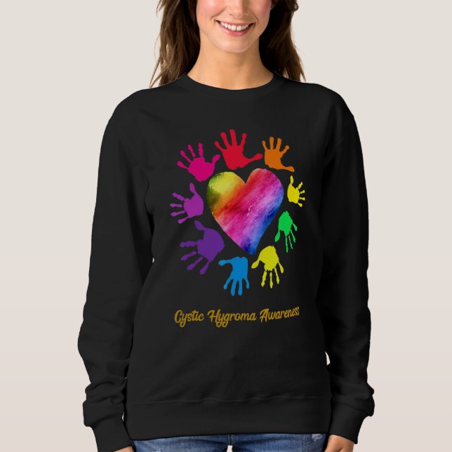 Sweatshirt Hygrome kystique Mains de sensibilisation Hygroma  (Devant)