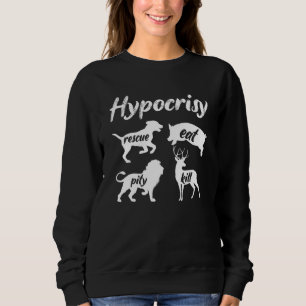 Sweatshirt Hypocrisie Secourir Manger Veganisme Plante biolog