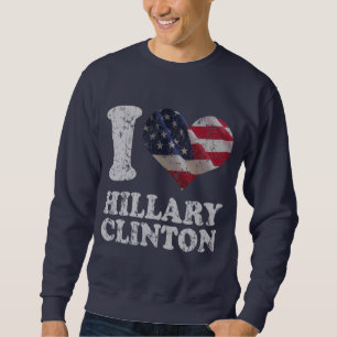 Sweatshirt I drapeau américain Hillary Clinton