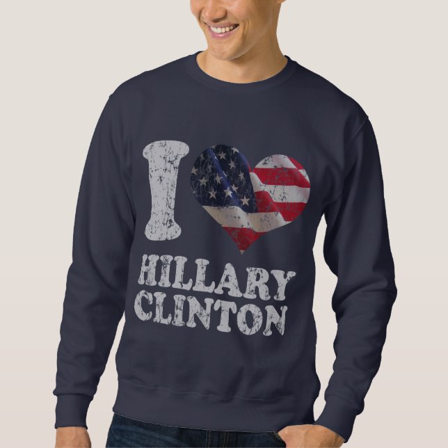 Sweatshirt I drapeau américain Hillary Clinton (Devant)