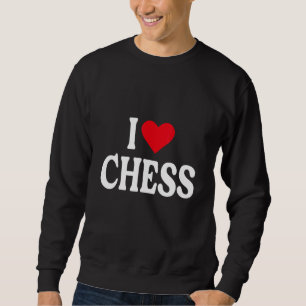Sweatshirt I Heart Chess with Red heart I love Chess 2