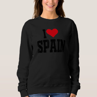 Sweatshirt I Heart Espagne avec coeur rouge J'aime Espagne
