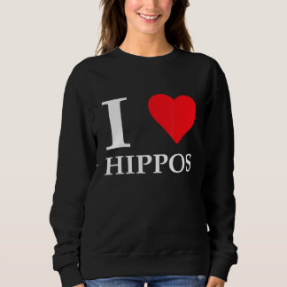 Sweatshirt I Heart Hippopotames