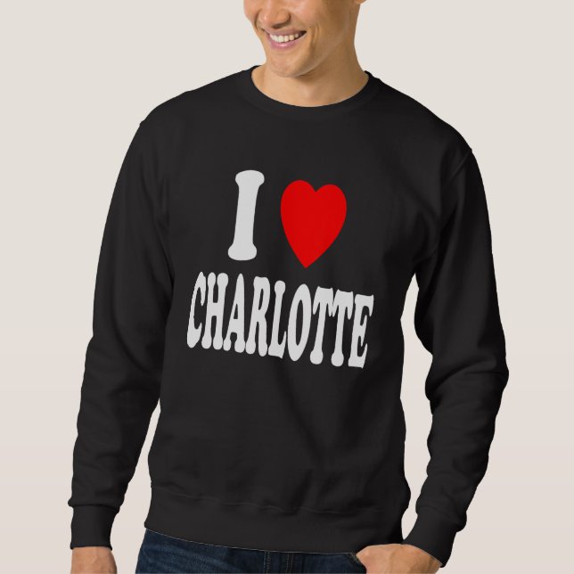 Sweatshirt I Heart (Love) Charlotte Cute Matching Couple Spou (Devant)