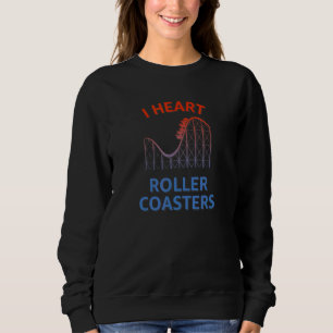 Sweatshirt I Heart Roller Dessous de verre Theme Park Amateur