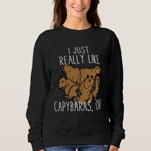 Sweatshirt I Just Really Like Capybaras Ok  Capibara Rodent H (Devant)