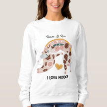 I Looo Mooo Cute Cow Customisé Cadeau Lui