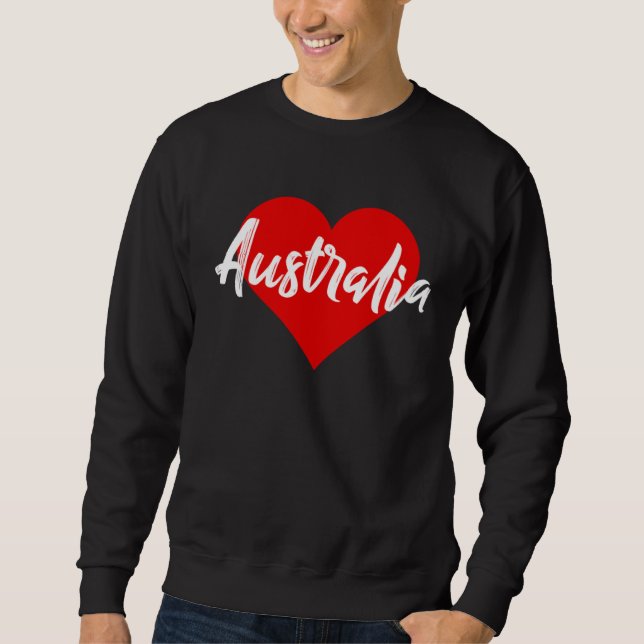 Sweatshirt I Love Australia  Aussie   For Women Girls (Devant)