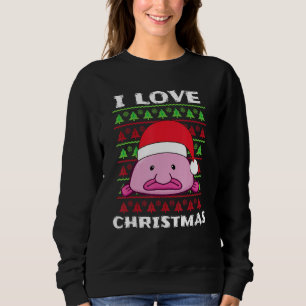 Sweatshirt I Love Christmas Blobfish Père Noël