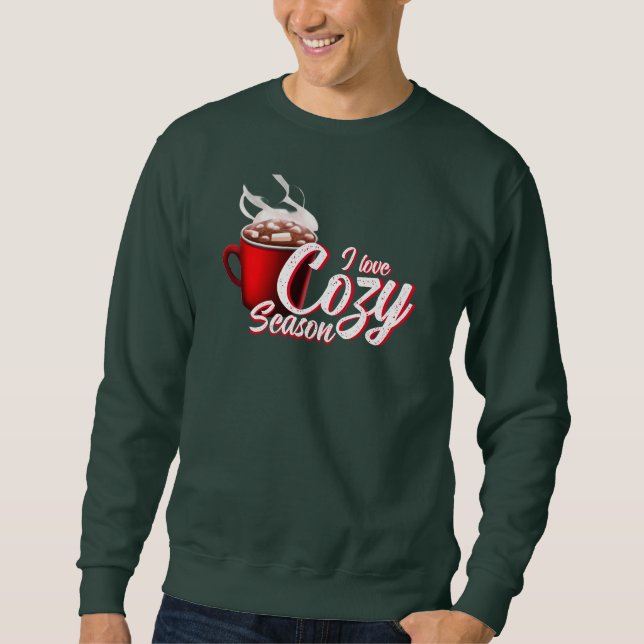 Sweatshirt I Love Cosy Season White Script (Devant)