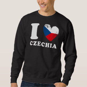 Sweatshirt I Love Czechia Heart Flag Tchèque