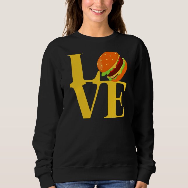 Sweatshirt I Love Hamburgers Meilleur Tasty Cheeseburger Slid (Devant)