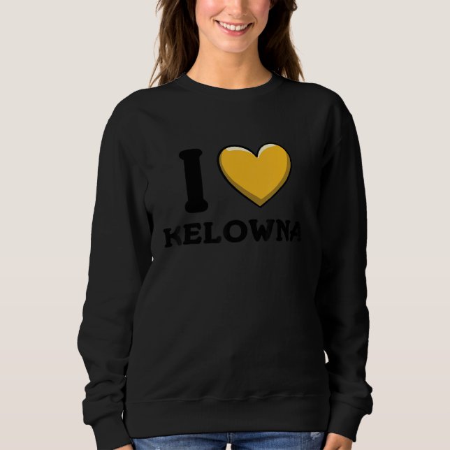 Sweatshirt I Love Kitchener Canada Heart Flag (Devant)