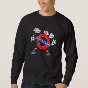 Sweatshirt I Love London Ldn Uk Selfie Underground British Tr