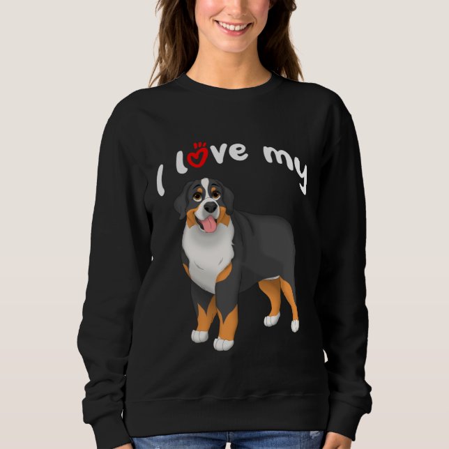 Sweatshirt I Love My Bernese Mountain Dog (Devant)