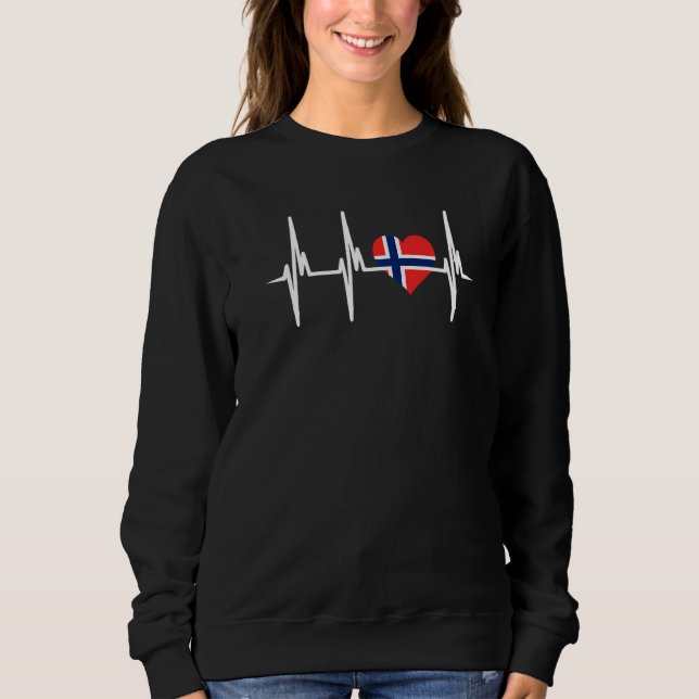 Sweatshirt I Love Norway Souvenirs Travel Artwork Norwegian F (Devant)