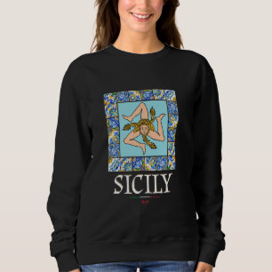 Sweatshirt I Love Sicily, Sicile Italie Illustration D