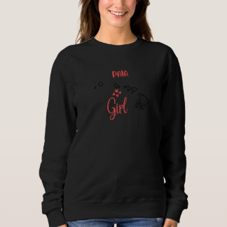 Sweatshirt I Love State Of Hawaii Flower Outline Paia City Gi