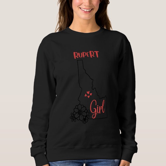 Sweatshirt I Love State Of Idaho Flower Outline Rupert City G (Devant)