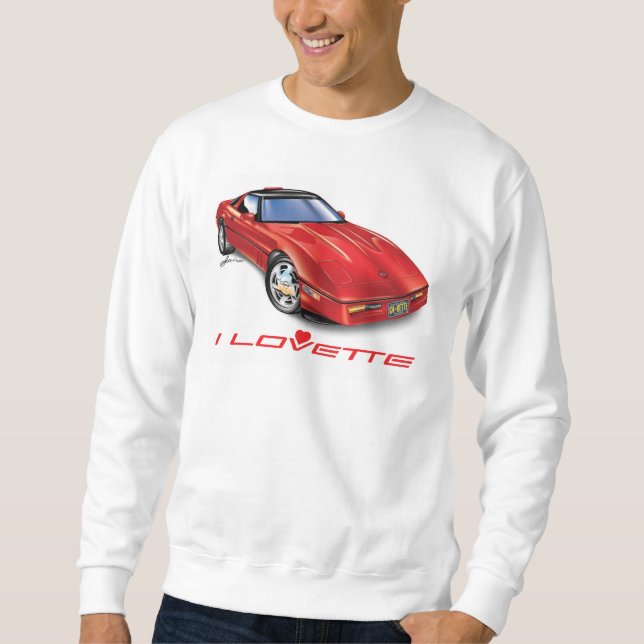 SWEATSHIRT I LOVETTE UNIQUE CONCEPTION DE VOITURE (Devant)