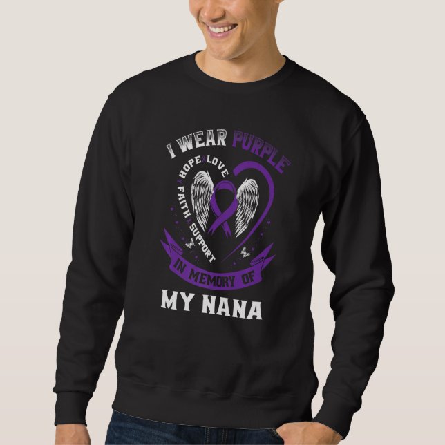 Sweatshirt I Wear Purple In Memory Of Nana Epilepsy Awareness (Devant)