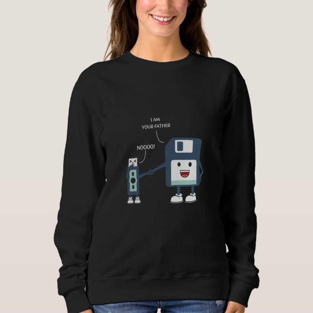 Sweatshirt I'am your father nerd geek programmer it (Devant)