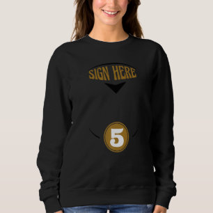 Sweatshirt Idée 5e anniversaire Idée 5 ans Signatures invitée