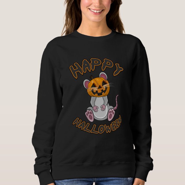 Sweatshirt Idée-cadeau d'horreur pour le Citrouille de souris (Devant)