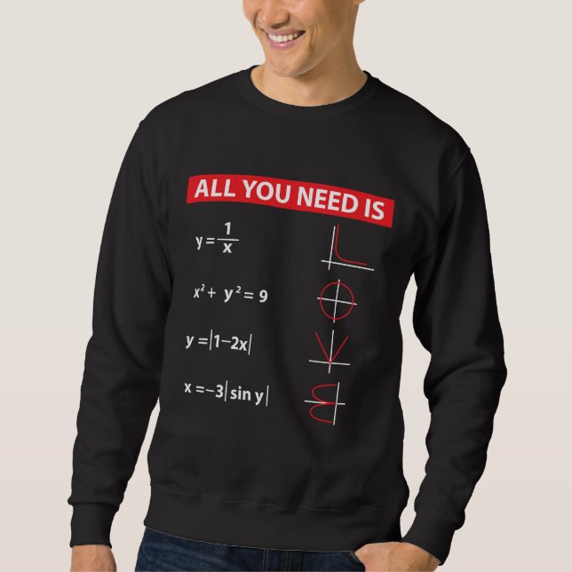 Sweatshirt Idée de cadeau de professeur de mathématiques (Devant)