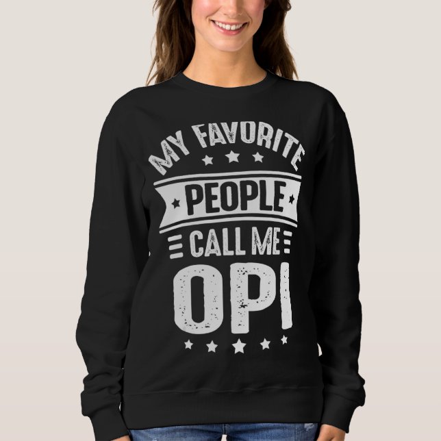 Sweatshirt Idée De Fête des pères Opi Pour Hommes Mon Peo Pré (Devant)