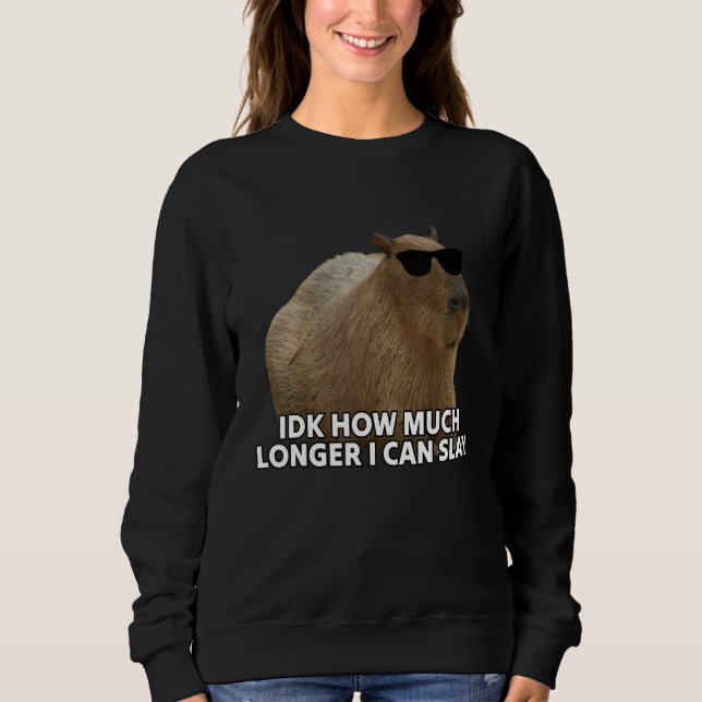 Sweatshirt Idk How Much Longer I Can Slay Capybara Sarcastic  (Devant)