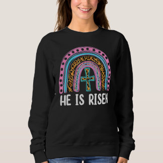 Sweatshirt Il est ressuscité Leopard Arc-en-ciel Christian Jé