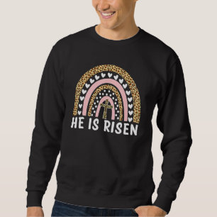 Sweatshirt Il est ressuscité Leopard Arc-en-ciel Christian Jé