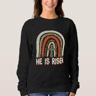 Sweatshirt Il est ressuscité Leopard Arc-en-ciel Christian Jé