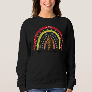 Sweatshirt Il est ressuscité Leopard Rainbow Cross Jésus Joye