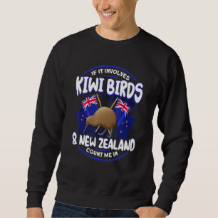 Sweatshirt Il Implique Kiwi Birds Nouvelle-Zélande Me Compter