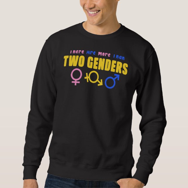 Sweatshirt Il Y A Plus De Deux Hommes Lgbt Tee (Devant)