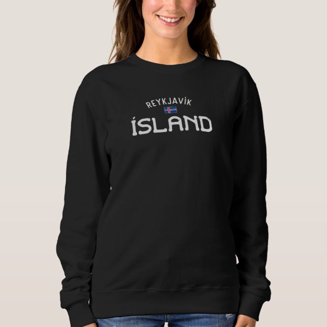 Sweatshirt Île Reykjavik en état de troubles (Islande) (Devant)