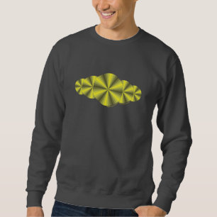 Sweatshirt Illusion optique Chemise noire des hommes jaunes