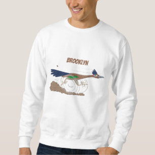 Sweatshirt Illustration amusante de la caricature d'oiseau du